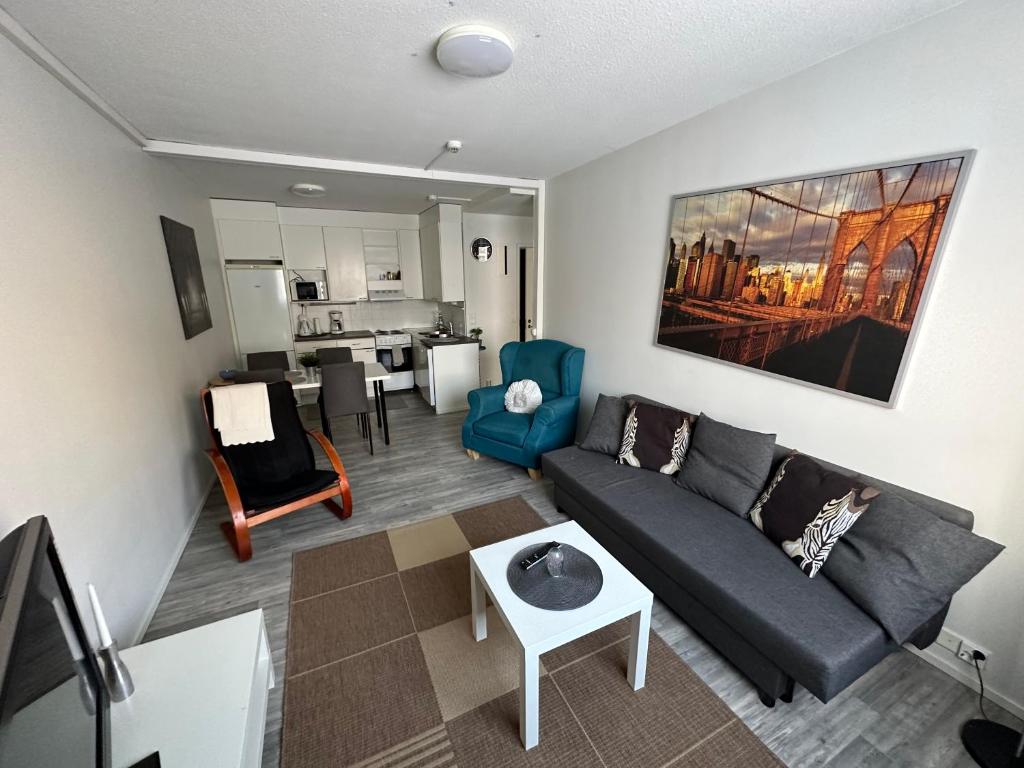 Kuchyň nebo kuchyňský kout v ubytování Style 2BR appartment in Tornio city