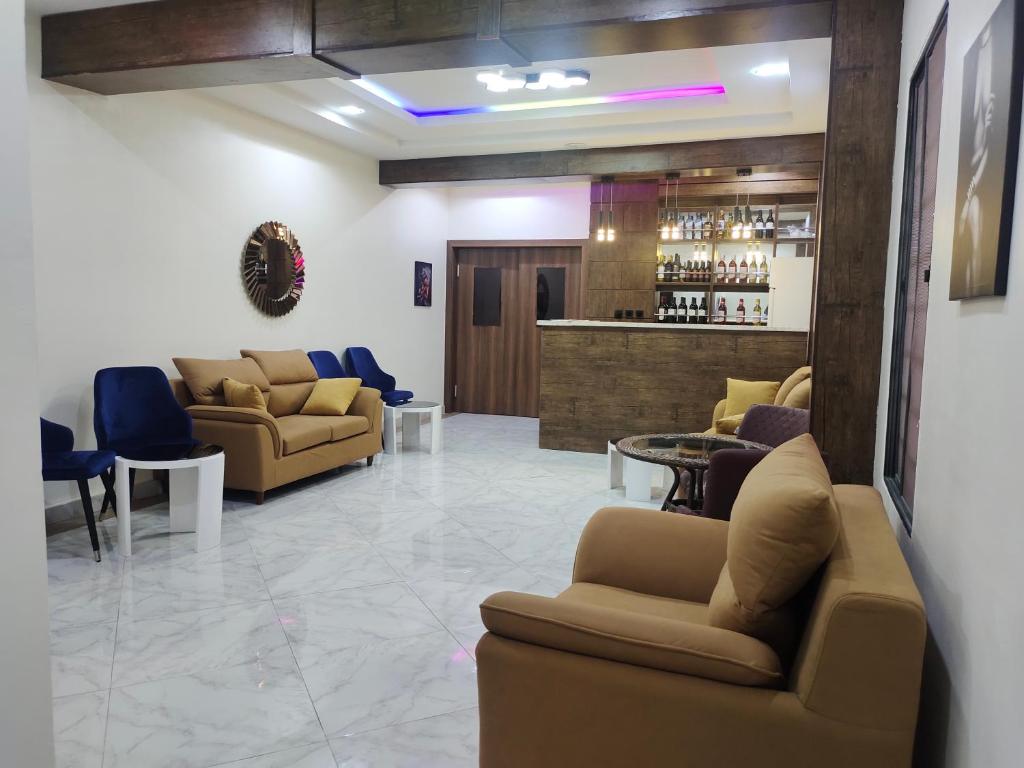 Posezení v ubytování Passready Hotel and Suites Nnewi