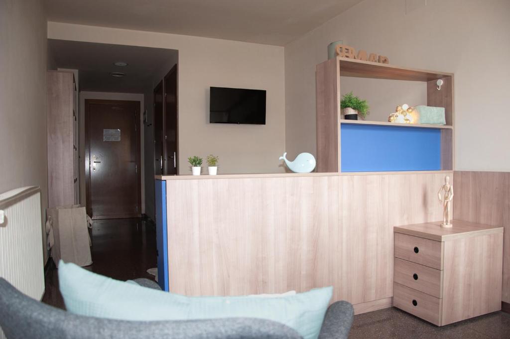 TV a/nebo společenská místnost v ubytování Residencia Universitaria Resa Hernan Cortes