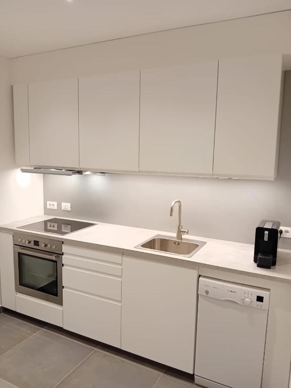 Kuchyň nebo kuchyňský kout v ubytování Apartment Oberprisch
