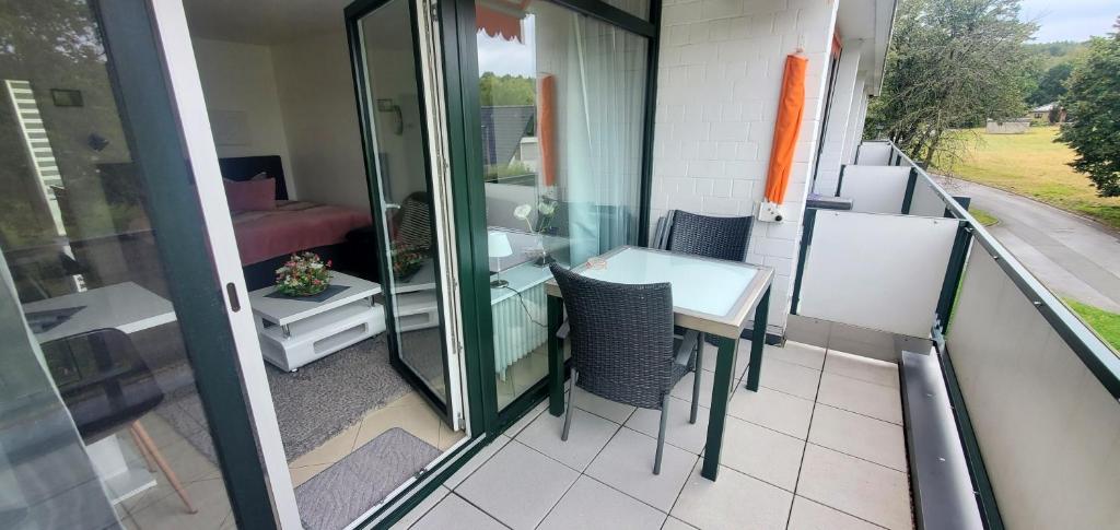 Balkón nebo terasa v ubytování Ferienwohnung Charlie mit Seeblick