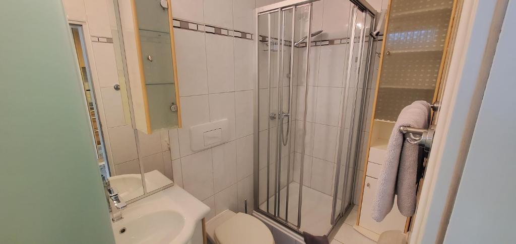 Koupelna v ubytování Ferienwohnung Charlie mit Seeblick