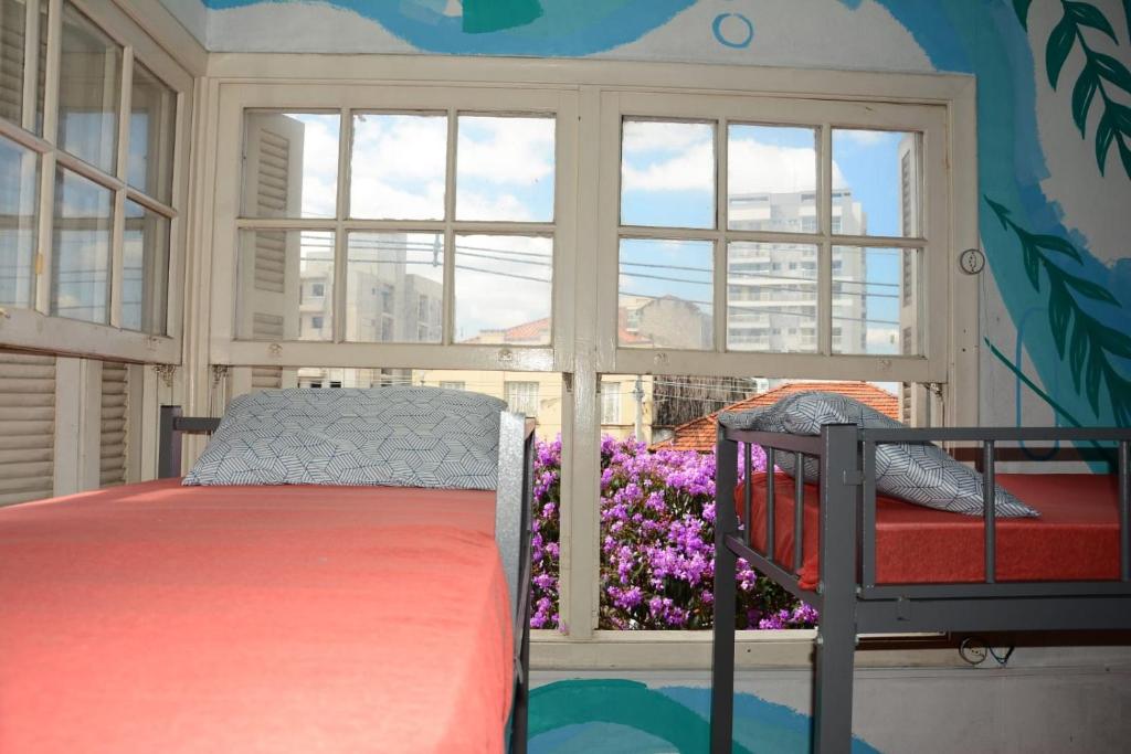 Postel nebo postele na pokoji v ubytování AKKUI HOSTEL