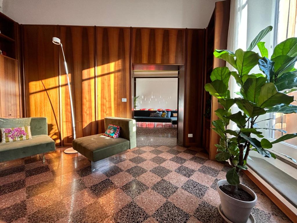 Posezení v ubytování Frame Bologna