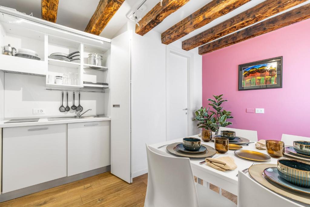 Kuchyňa alebo kuchynka v ubytovaní Ca' dell'Arciere Apartments