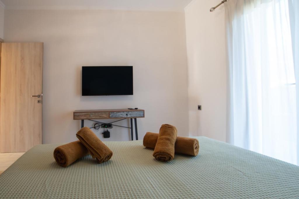 TV a/nebo společenská místnost v ubytování ELEGANCE SUITES