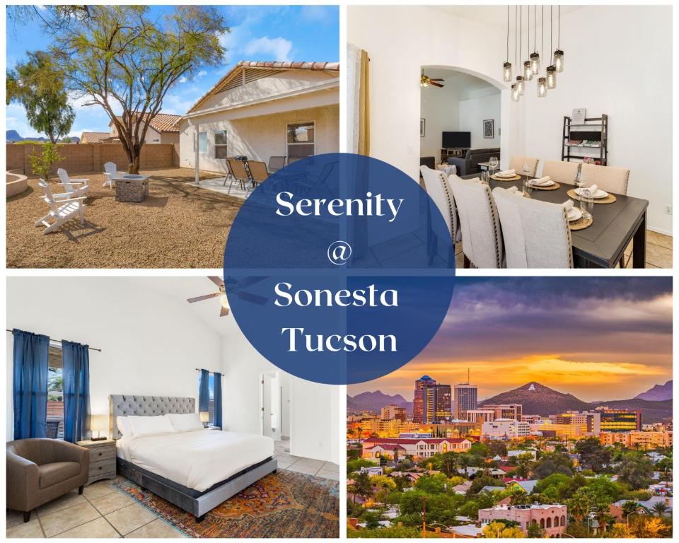 un collage de fotos de una casa en Sonesta Tucson home, en Tucson
