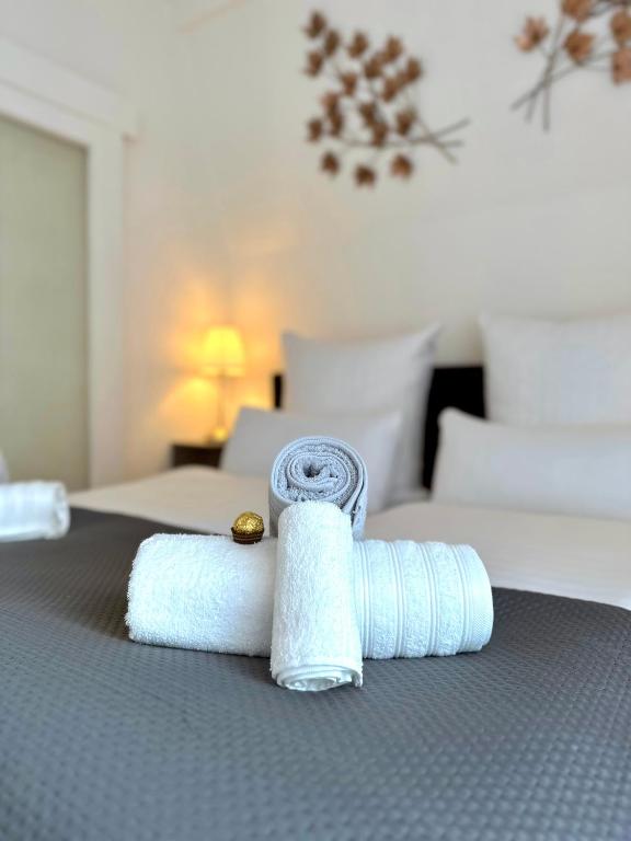 Ein Bett oder Betten in einem Zimmer der Unterkunft Boutique Apartment • Zentrum • Netflix • Parkplatz