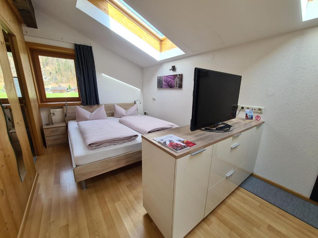 Televízia a/alebo spoločenská miestnosť v ubytovaní Ferienwohnung Greber Gertraud