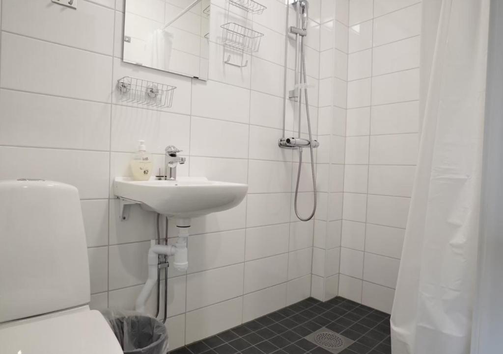 Koupelna v ubytování Forenom Hostel Gothenburg Säve