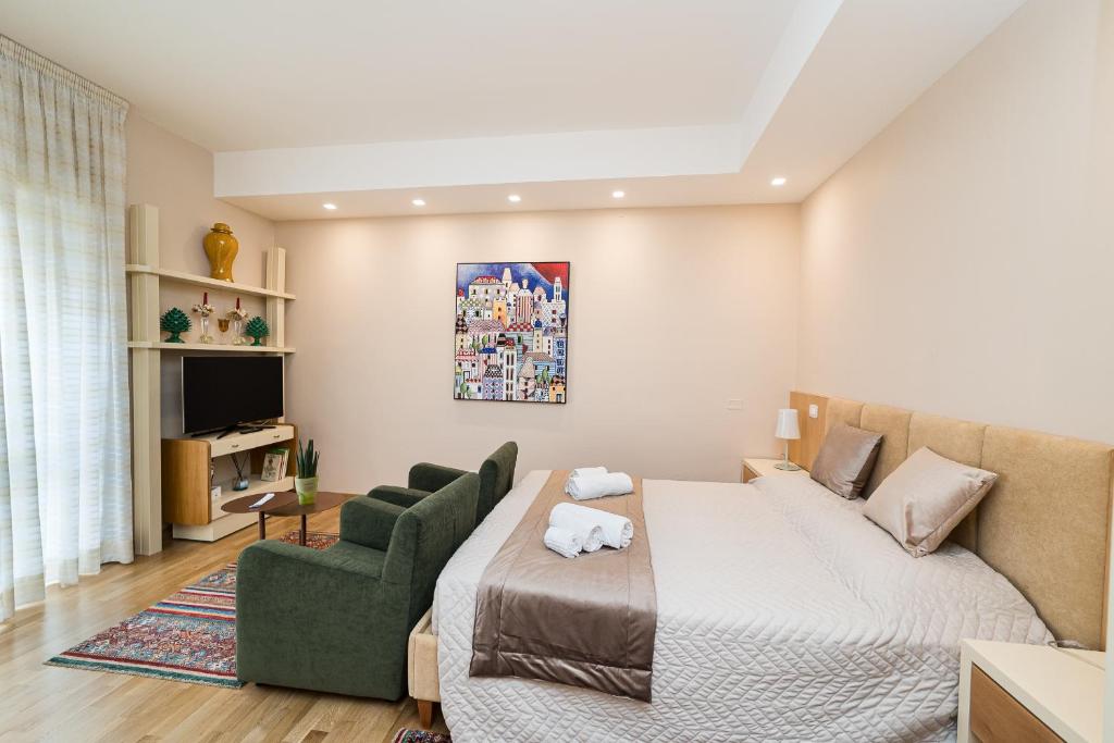 TV a/nebo společenská místnost v ubytování GoodStay Cianci Luxury Room