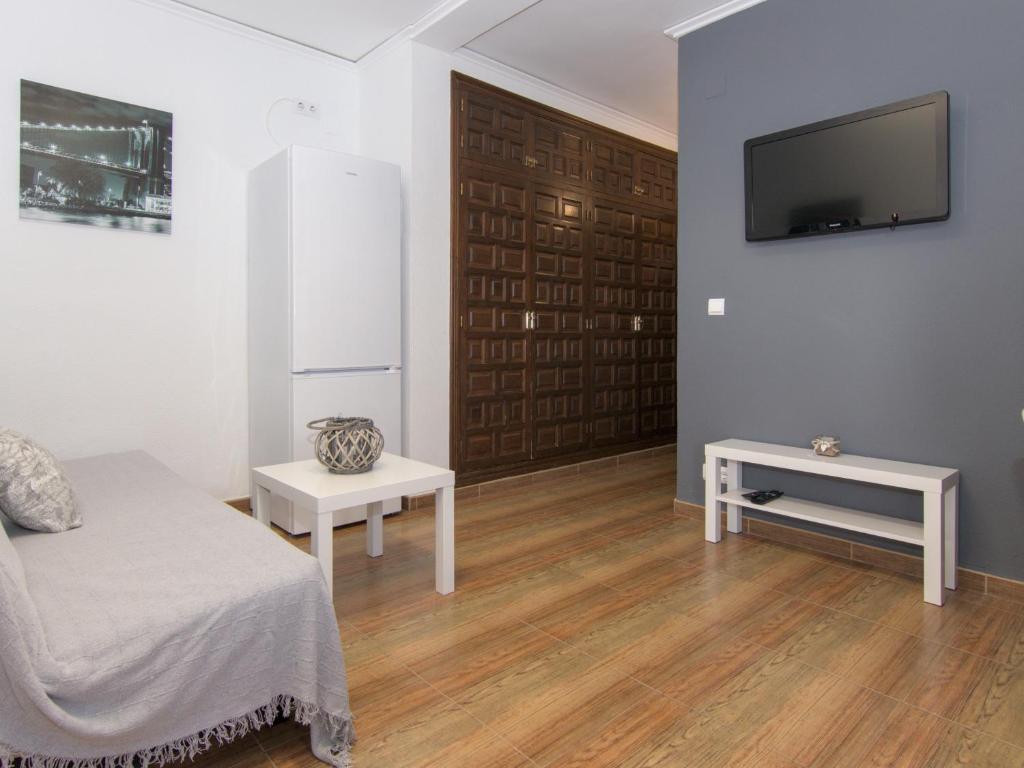 TV a/nebo společenská místnost v ubytování Moderno apartamento con wifi gratis