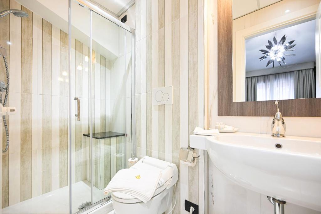 Koupelna v ubytování Hotel Mastrodattia
