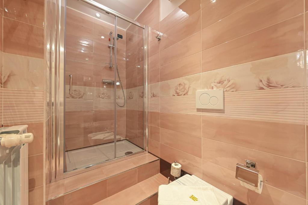 Koupelna v ubytování Hotel Mastrodattia