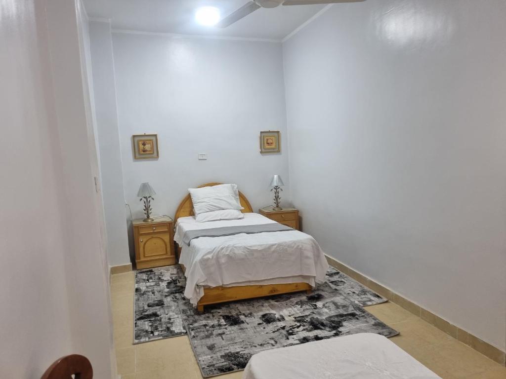 Postel nebo postele na pokoji v ubytování Abo Hisham Nile Flat