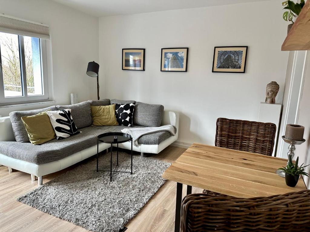 Posezení v ubytování Gästeapartement Markkleeberg