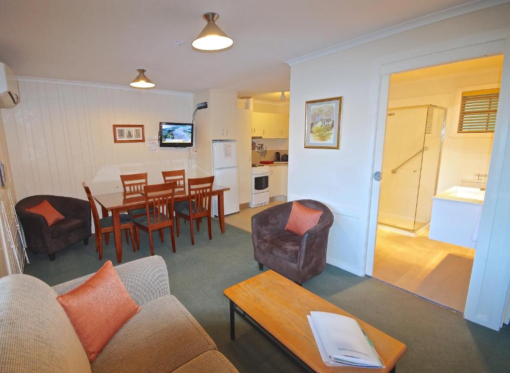Posezení v ubytování Port Arthur Villas