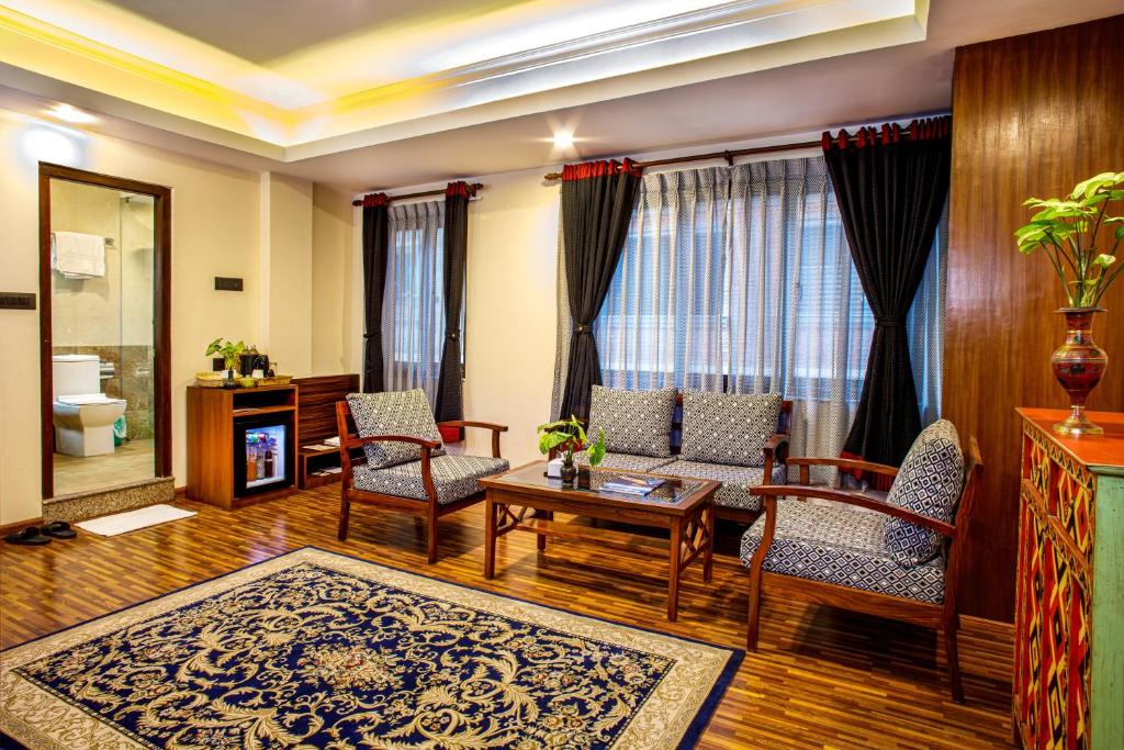 Posezení v ubytování Taleju Boutique Hotel