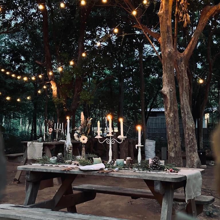 Zahrada ubytování Cabin Home อยู่ป่า wild and free