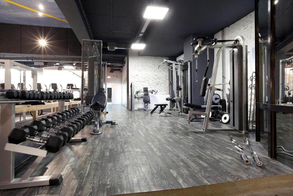 Fitness centrum a/nebo fitness zařízení v ubytování Messner Palace