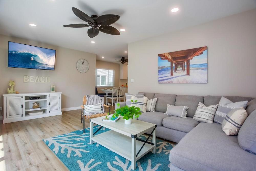 a living room with a couch and a table at Brighton Beach in San Diego