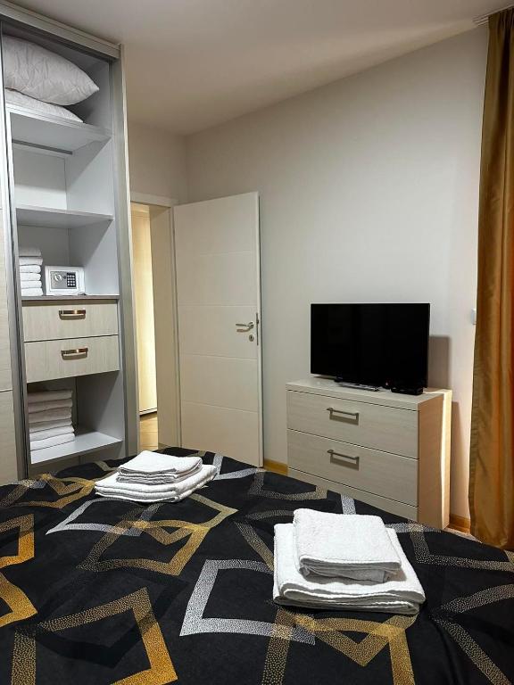 TV a/nebo společenská místnost v ubytování L&D apartman