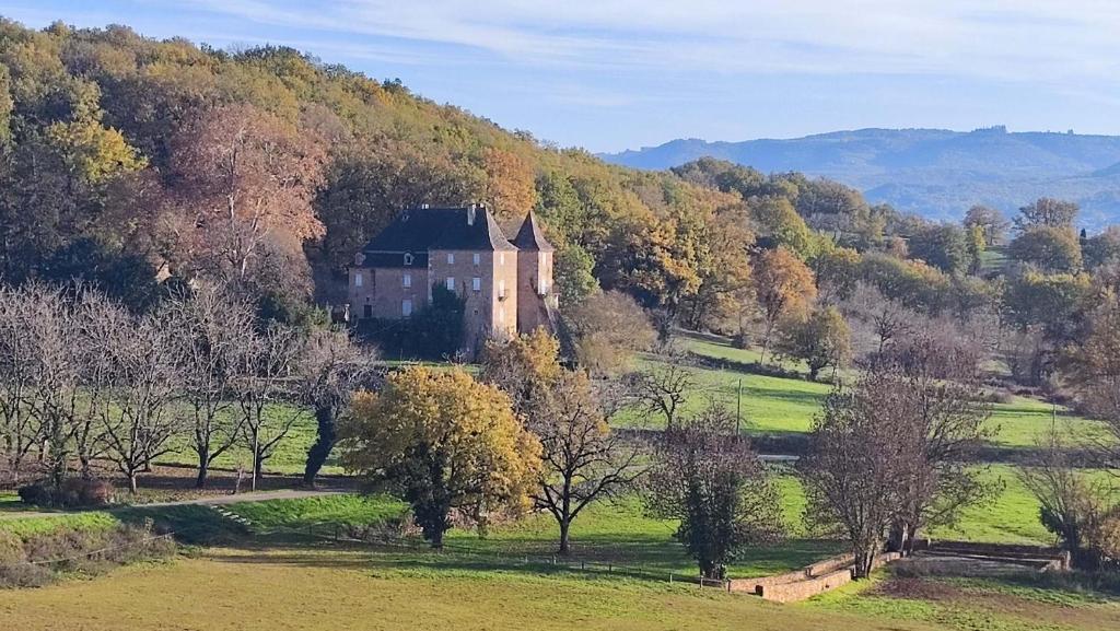 PrudhomatにあるManoir du Boscau, Louis IXの田地の丘の古家