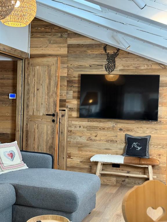 TV a/nebo společenská místnost v ubytování Si Mezzana Home