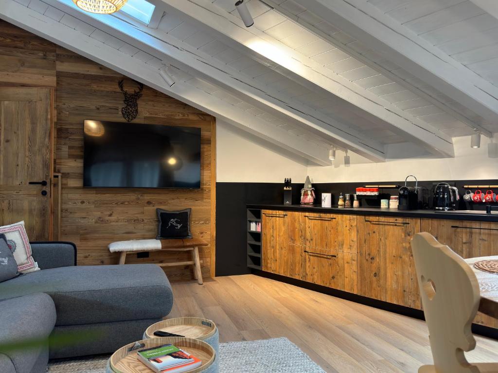 Kuchyň nebo kuchyňský kout v ubytování Si Mezzana Home