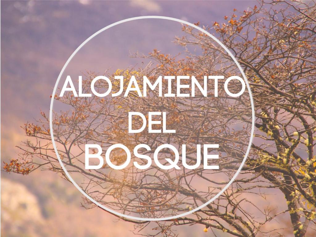a picture of a tree with the words albuquerque del bosque at Alojamiento Del Bosque in Ushuaia