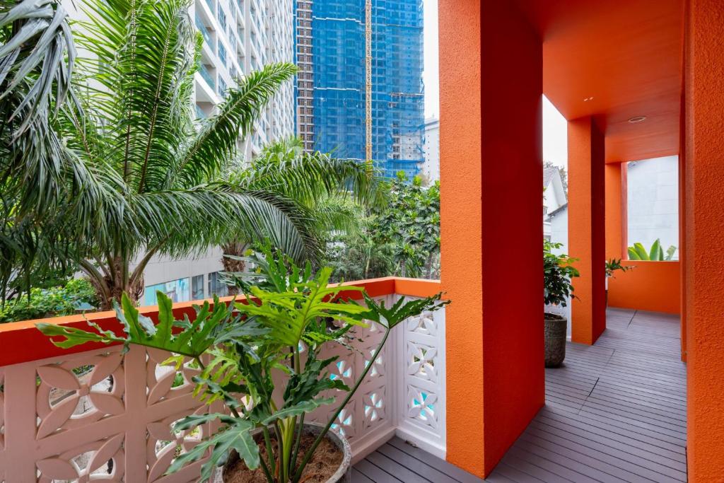 Zahrada ubytování OrangeBlue villa near Beach Pool free Vung Tau Vietnam