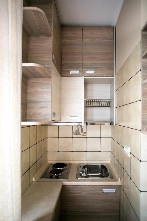 Kuchyň nebo kuchyňský kout v ubytování Tulipan Hotel Aquapark