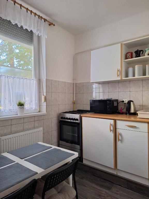 Kuchyňa alebo kuchynka v ubytovaní Aréna Apartman