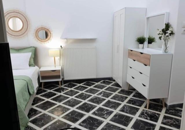 Posteľ alebo postele v izbe v ubytovaní Avres Apartments