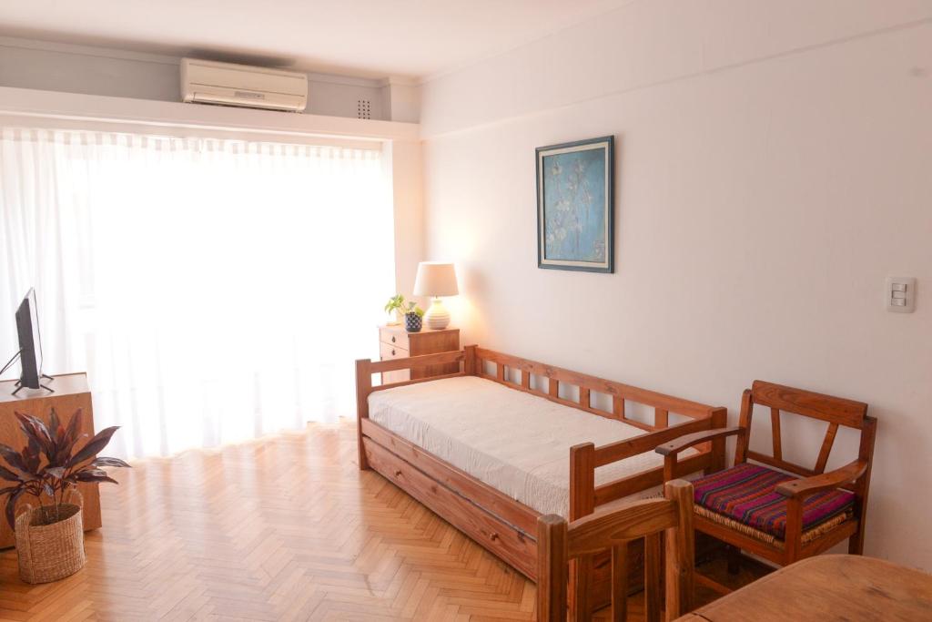 En eller flere senge i et værelse på Imperdible en Palermo Botánico La Rural Seguridad 24hs