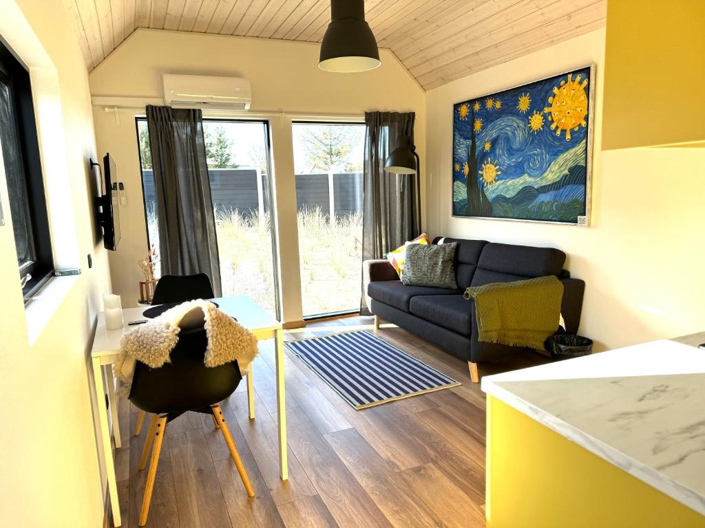 Posezení v ubytování Esehytter Luxury Holiday Home near Beach