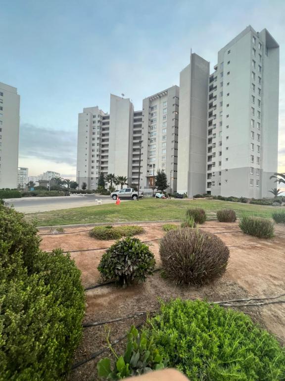 a row of tall buildings in a city at Vista Increíble en Laguna Del Mar piso 13 in La Serena