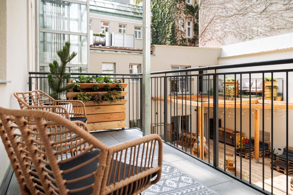 Balkón nebo terasa v ubytování Urban Jungle Apartments