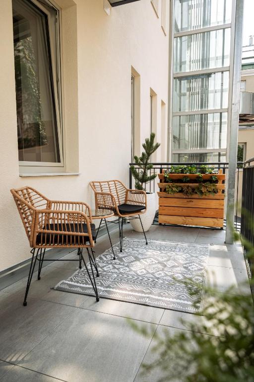 Balkón nebo terasa v ubytování Urban Jungle Apartments