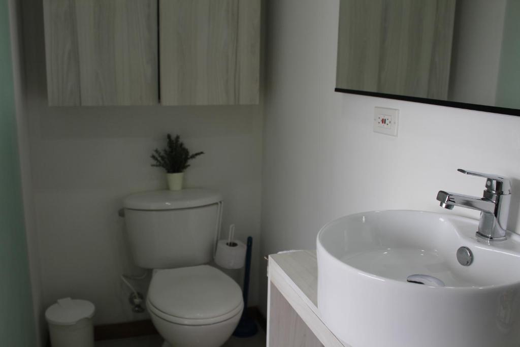 Koupelna v ubytování LLanogrande Apartamento Estudio Puerto Bulevar