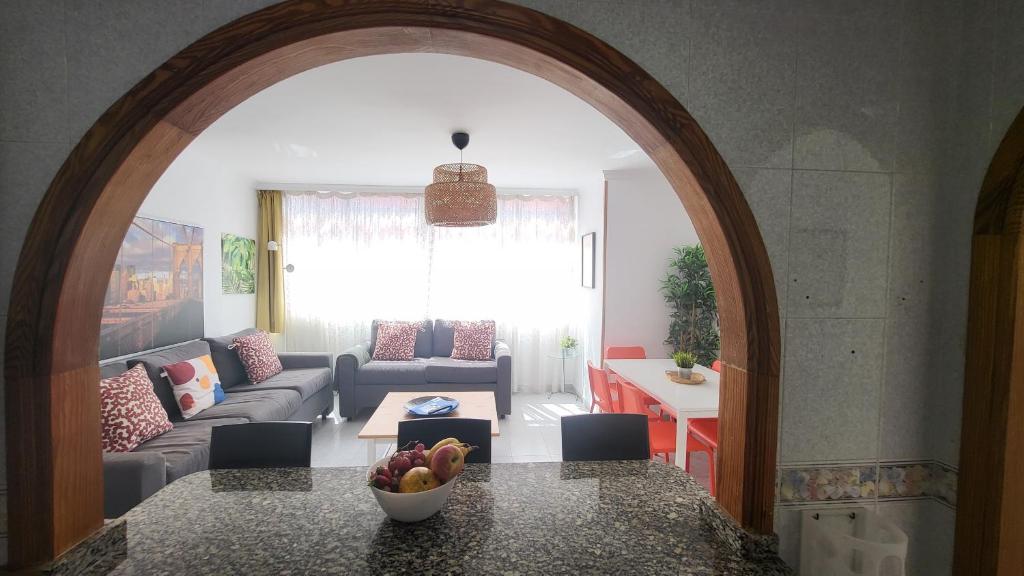 A seating area at Next to the beach 5 beds - Wifi by CanariasGetaway