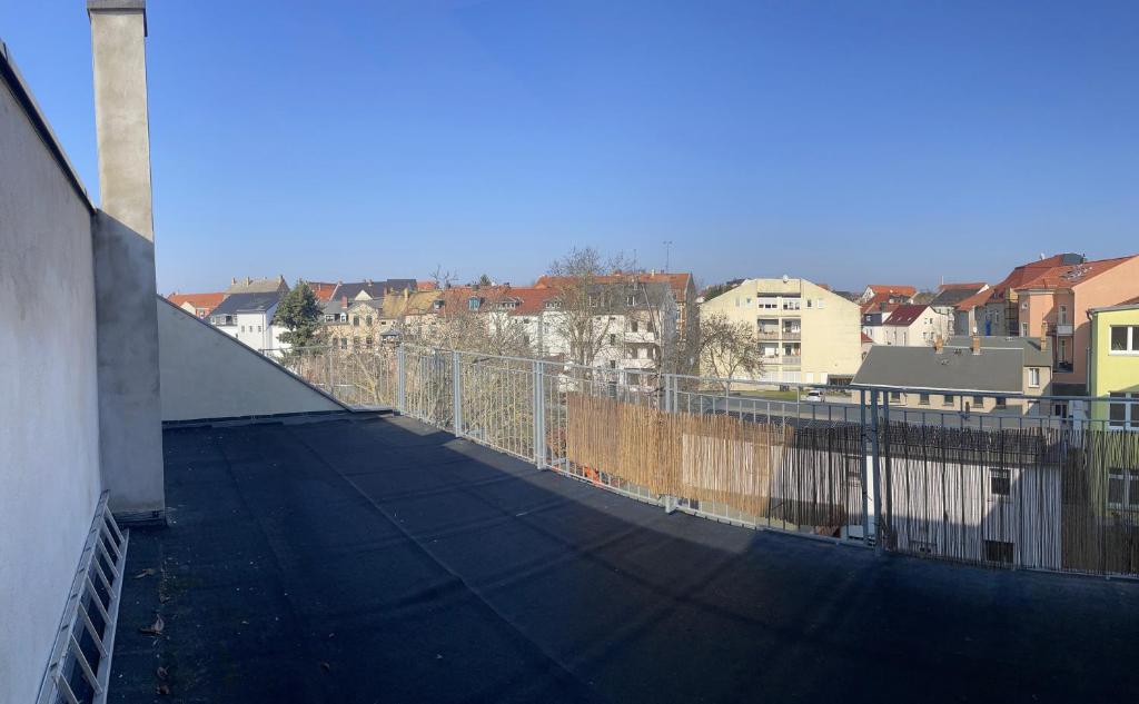 a view of a city from the top of a building at Zum Karl in Wurzen