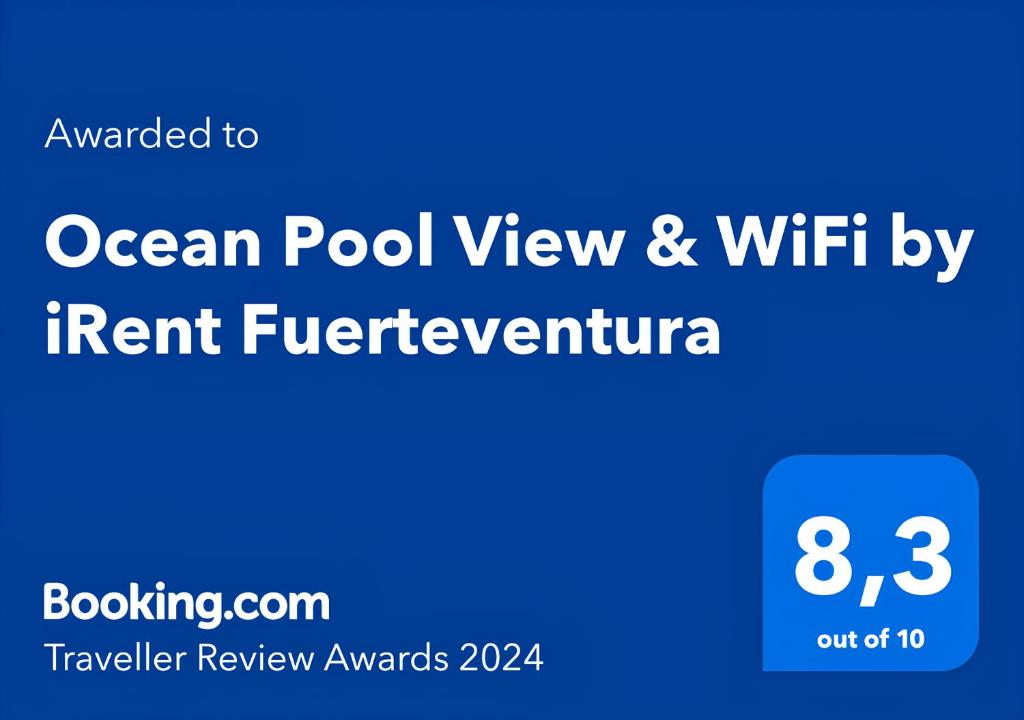 Certifikát, hodnocení, plakát nebo jiný dokument vystavený v ubytování Ocean Pool View & WiFi by iRent Fuerteventura