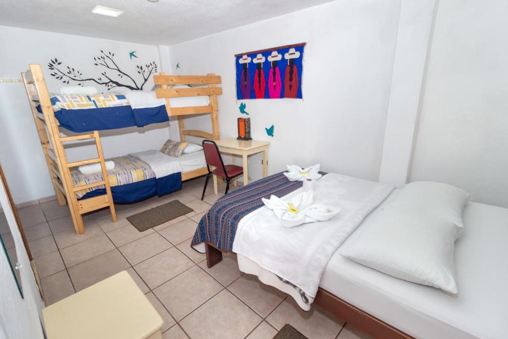 Postel nebo postele na pokoji v ubytování Santa Cruz Backpackers Hostal