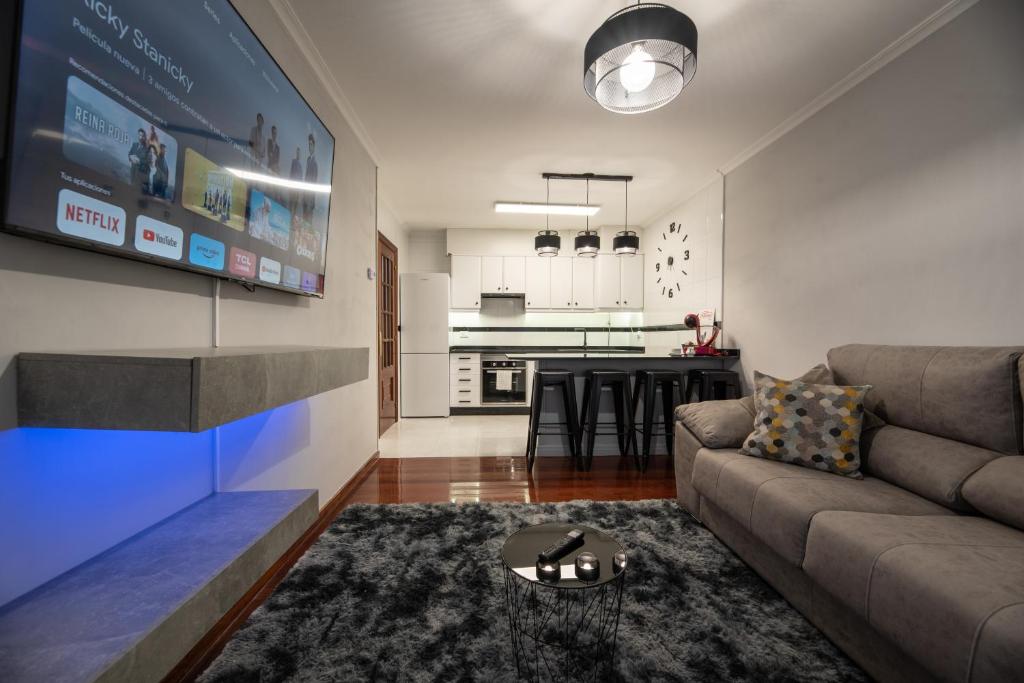Posezení v ubytování Apartamento acogedor centrico