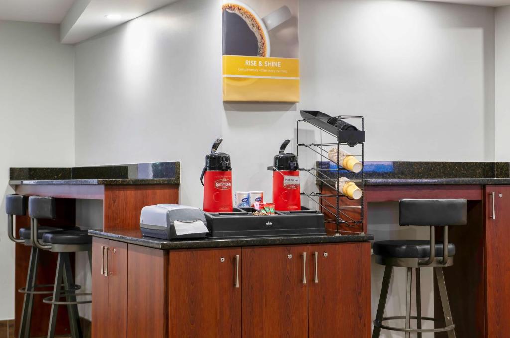 a kitchen with a counter top with at Motel 6-Atlanta, GA - Downtown in Atlanta