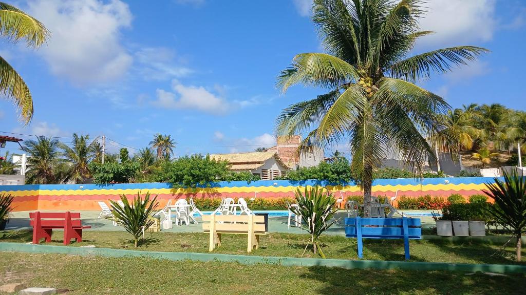 Сад в Pousada Praia Dos Coqueiros