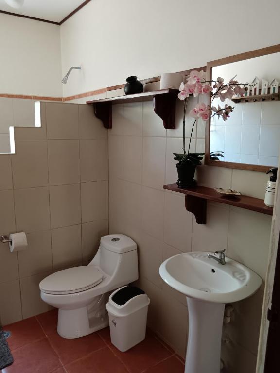 Koupelna v ubytování Casa Amapola