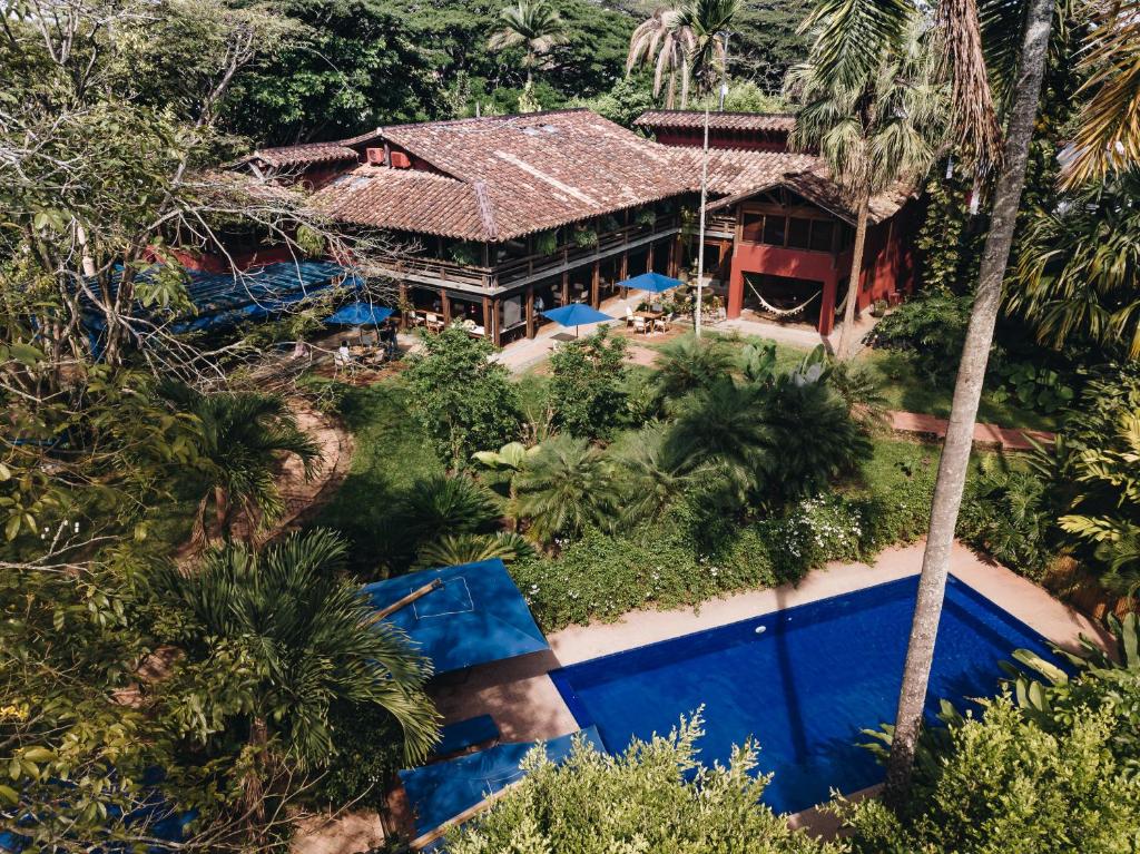 an aerial view of a house in the jungle at Sazagua Hotel Boutique in Pereira