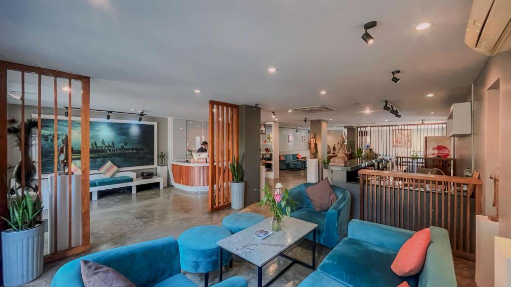 Posezení v ubytování Dusit Hotel Siem Reap